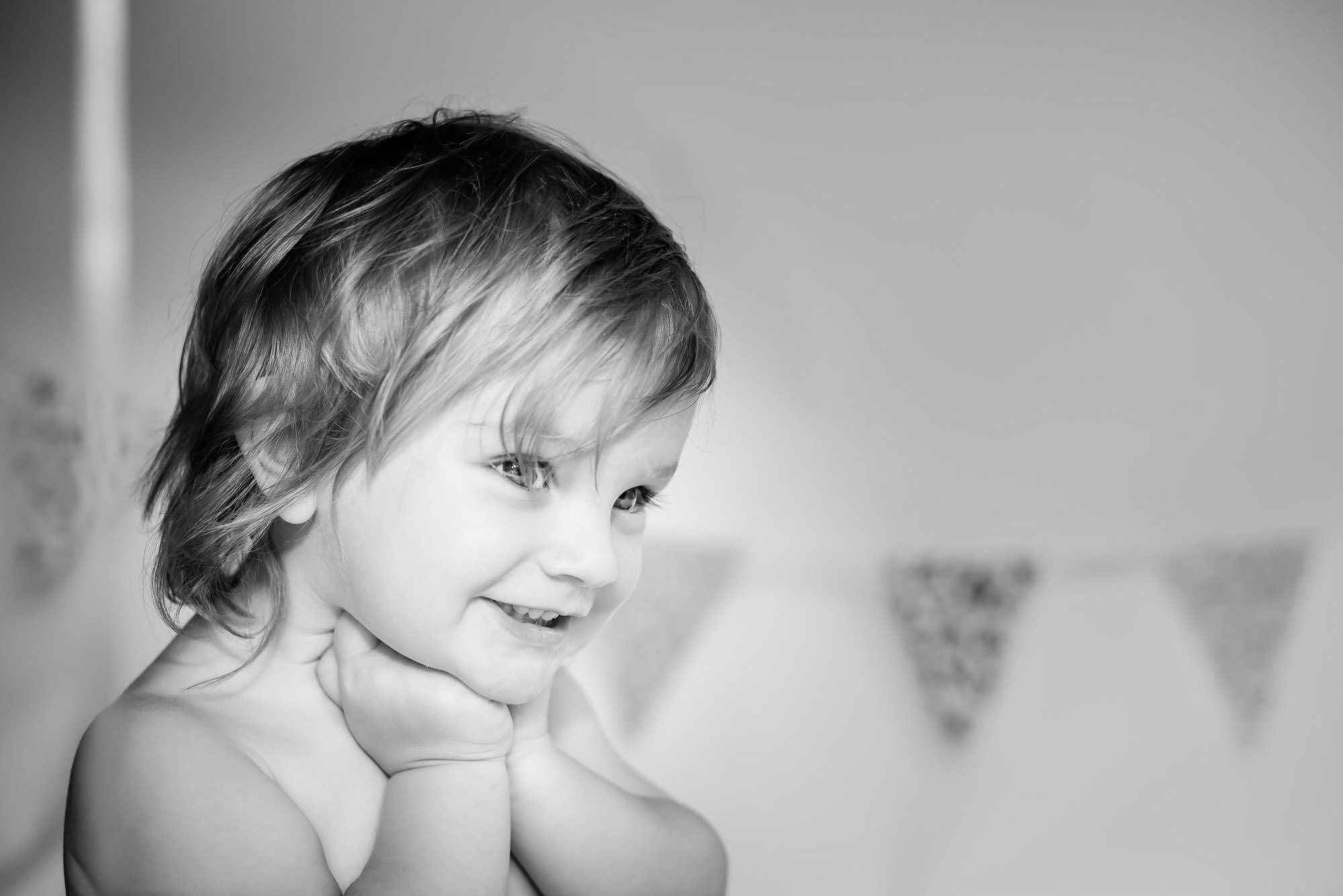 Black and White childrens photographer in suffolk